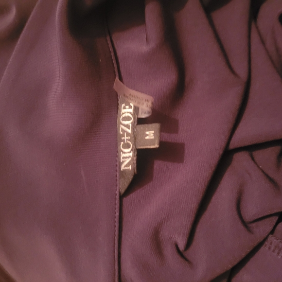 Nic+Zoe Black Wrap Front Dress M - Picture 7 of 7